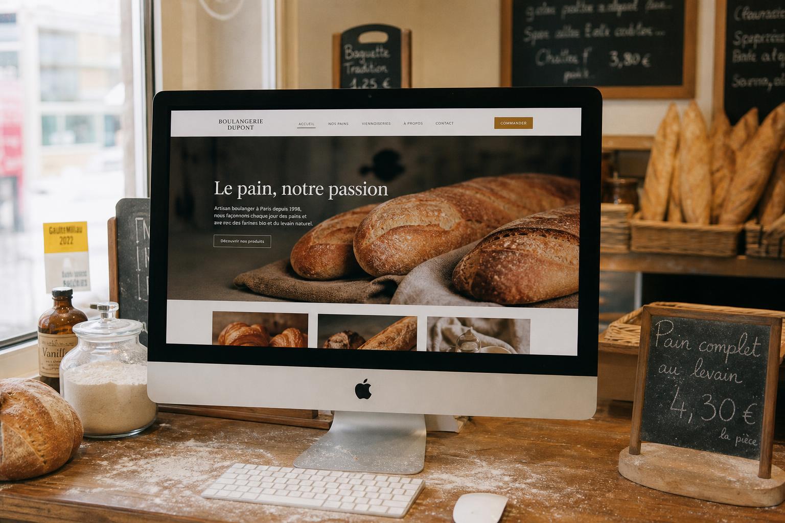 Site internet d'une boulangerie artisanale